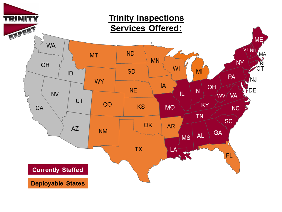 Inspections Services Offered Map 1