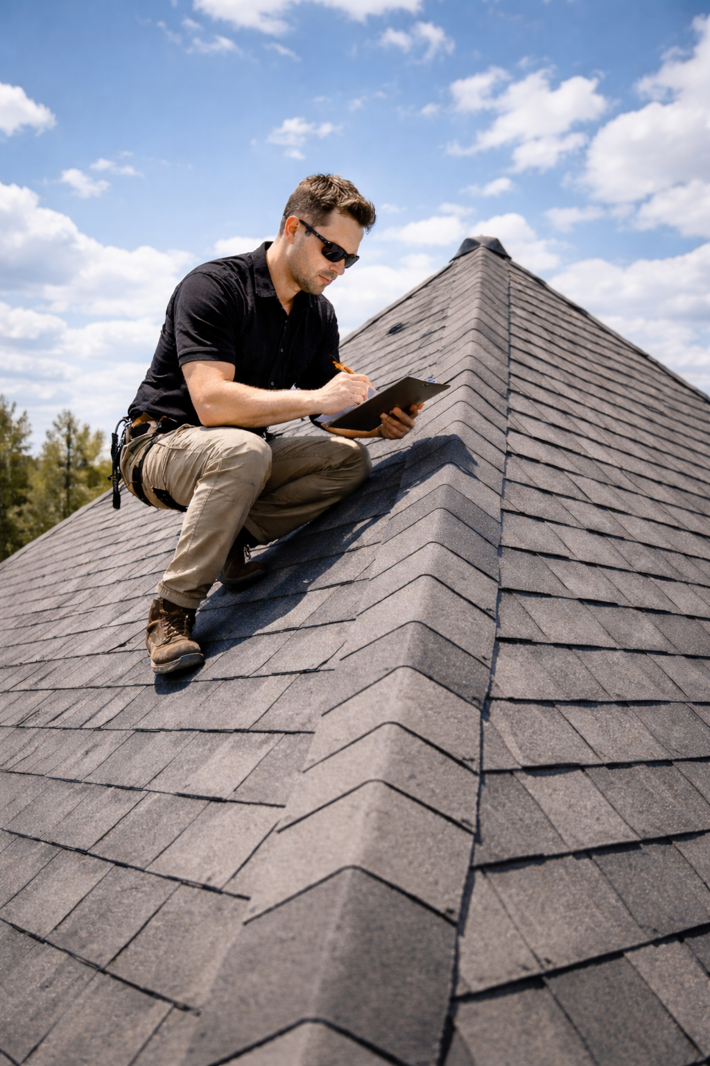 guy on roof with polo